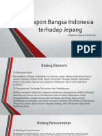 Respon Bangsa Indonesia Terhadap Jepang