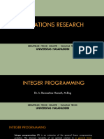 IntegerProgramming S1 2023