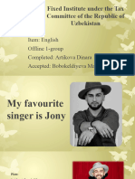 My Favourite Singer Is Jony