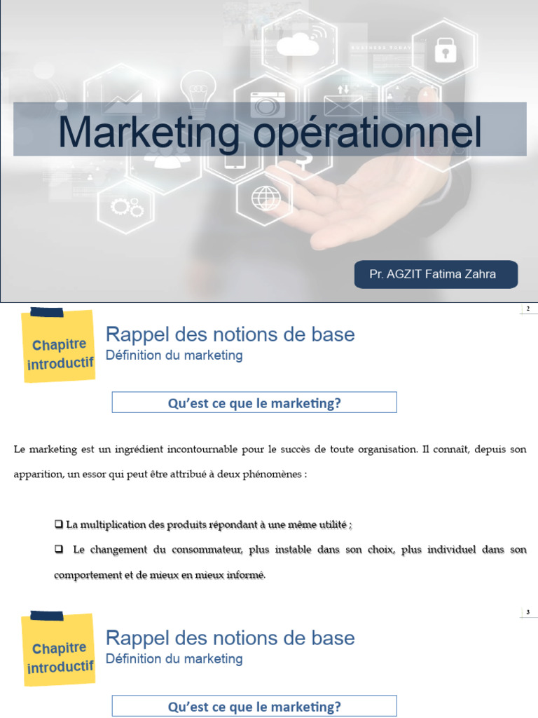 Définition et enjeux du marketing opérationnel | PDF | Marque ...