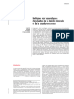 Méthodes Non Traumatiques D'évaluation de La Densité Minérale Et de La Structure Osseuse