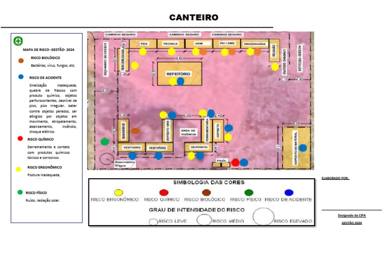 Mapa de risco - Canteiro | PDF