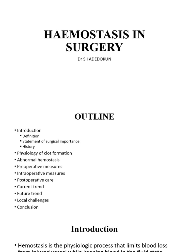 Hemostasis in Surgical Practice | PDF | Hemostasis | Coagulation