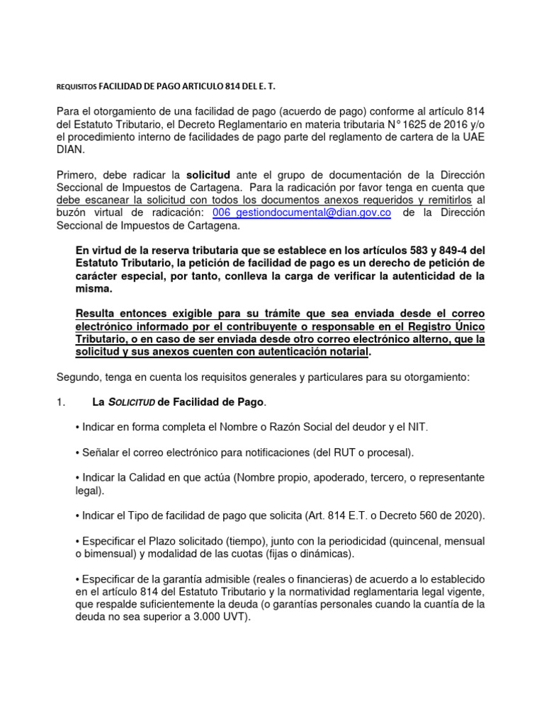 requisitos-facilidad-de-pago-art-814-estatuto-tributario-pdf