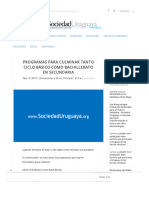 Programas para Culminar Tanto Ciclo Básico Como Bachillerato en Secundaria - Sociedad Uruguaya