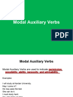 Modal Auxiliary Verbs