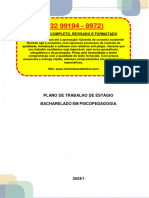 Resolução - (032 99194 - 8972) – Plano de Trabalho de Estágio Bacharelado Em Psicopedagogia