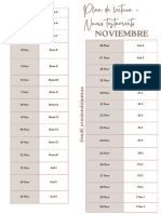 Plan de Lectura (NT) Oct y Nov