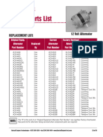 ALX Series Service Parts List: Replacement List: 12 Volt Alternator