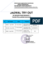 Jadwal Try Out