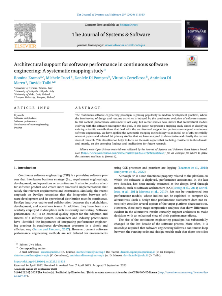 Architectural Support for Software Performance in CSE | PDF | System ...
