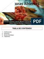 Fracturas Abiertas - Evaluación, Clasificación y Tratamiento