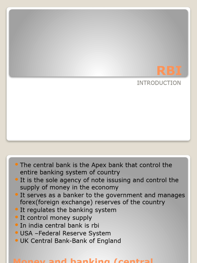 rbbi | PDF | Reserve Bank Of India | Repurchase Agreement