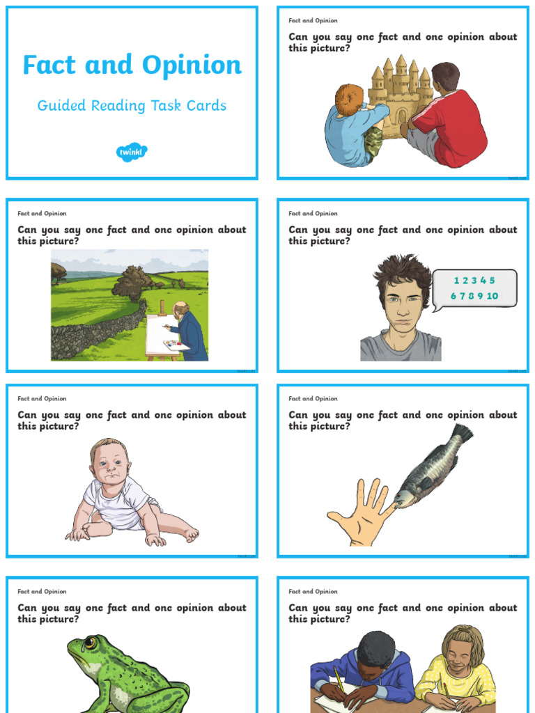 Guided Reading Skills Task Cards Fact and Opinion | PDF | Christmas