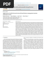 Applications of Artificial Neural Network Based Battery Management