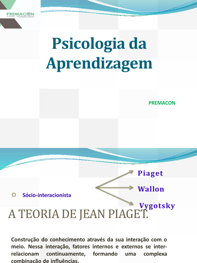 Teoria da Aprendizagem de Piaget | PDF | Aprendizado | Pensamento