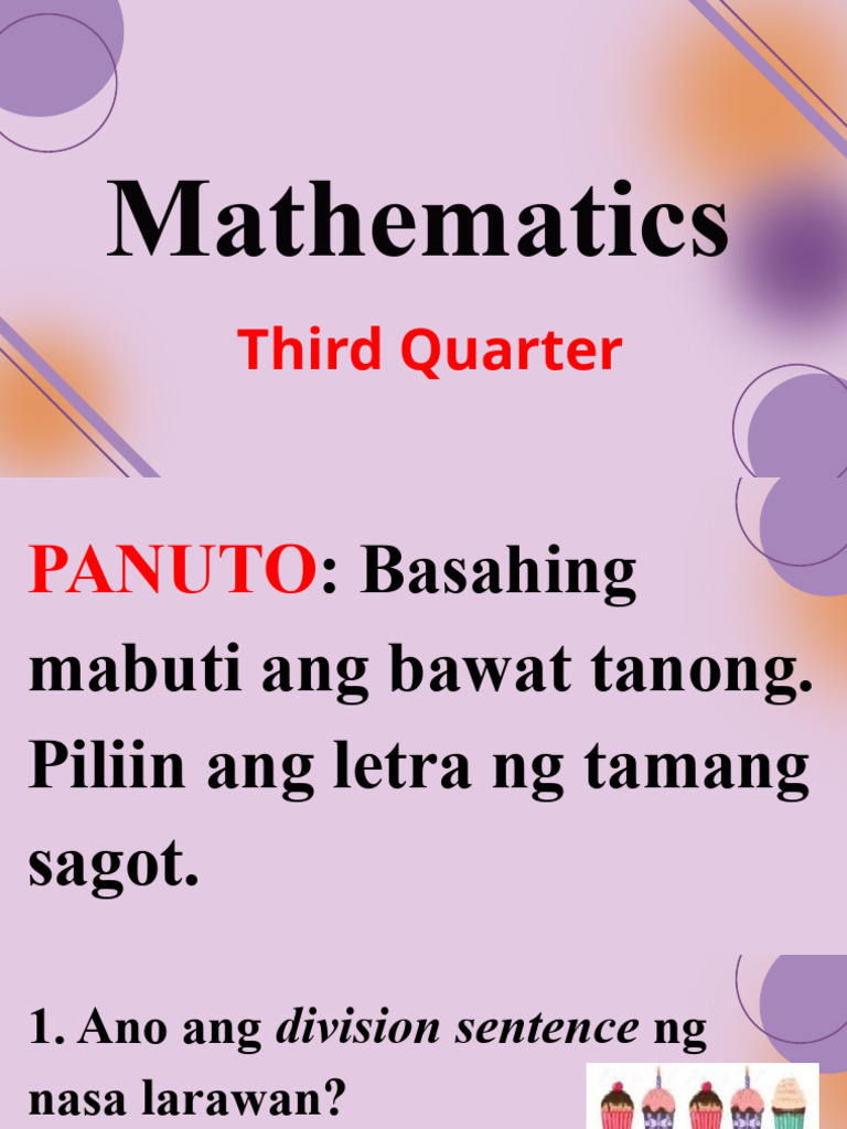 Math 3RD Periodic Test | PDF