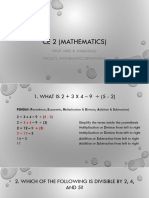 Rationalization CE 2 Mathematics Pre Test 1