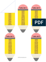 Tablas Lapiz Llavero