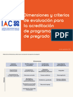Dimensiones y Criterios de Evaluacion para La Acreditacion de Programas de Pregrado IAC CINDA Septiembre 2023