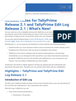 Release Notes Tallyprime 2 1