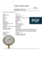 Product Data Sheet: Pressure Gauge: P-0110