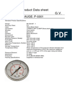 Product Data Sheet: Pressure Gauge: P-0301