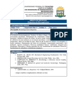 Bioquímica de Microrganismos - Ementa UFT