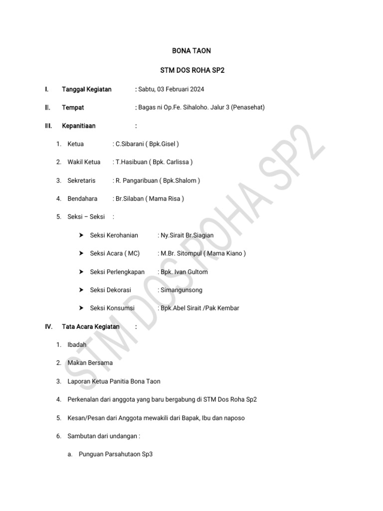 BONA TAON STM DOS ROHA SP2 Rev 3 | PDF