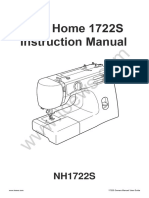 New Home NH1722S Sewing Machine Instruction Manual