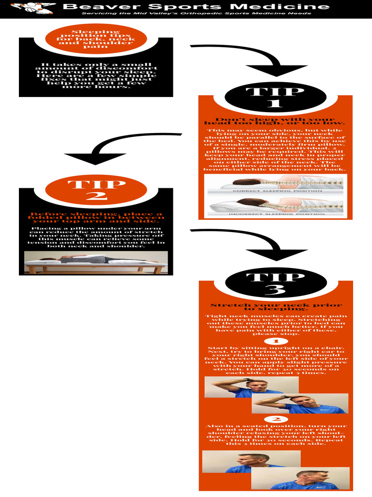 Sleeping Position Tips | PDF | Pillow | Neck