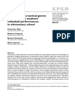 The Effects of A Tactical Games Model Unit On Students' Volleyball Performances in Elementary School