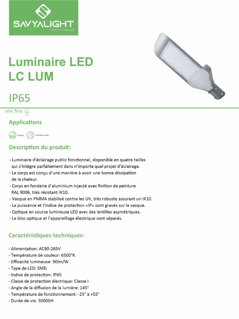 Luminaire Led LC Lum 043..savyalight | PDF