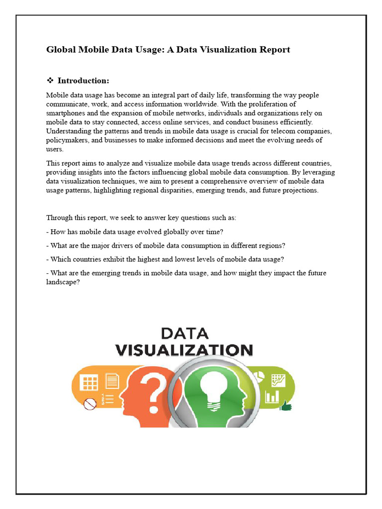 Global Mobile Data Usage Pdf Mobile Broadband Data
