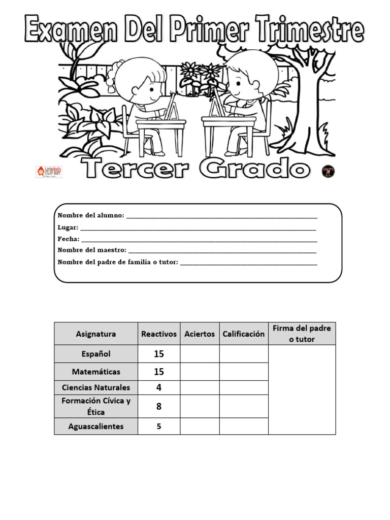 Respuestas Examen Primer Trimestre 3° Grado | PDF | Las emociones