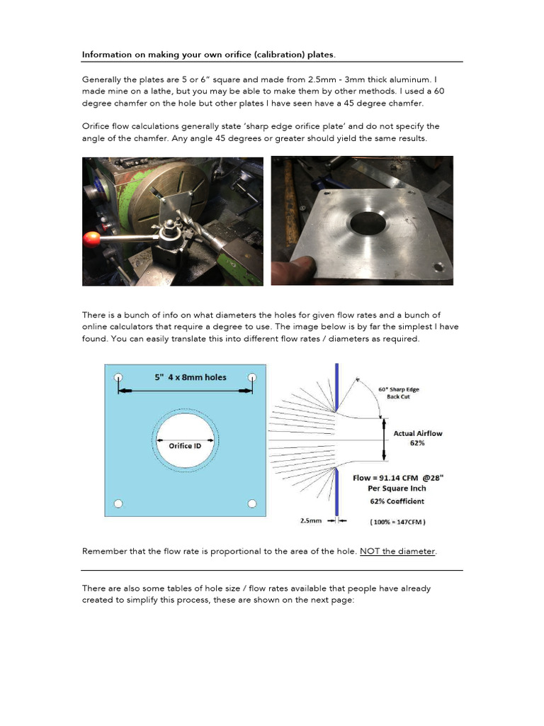 DIY Orifice Plates | PDF
