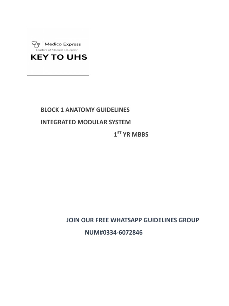 Anatomy block 1 guidelines by medico express download free pdf skin