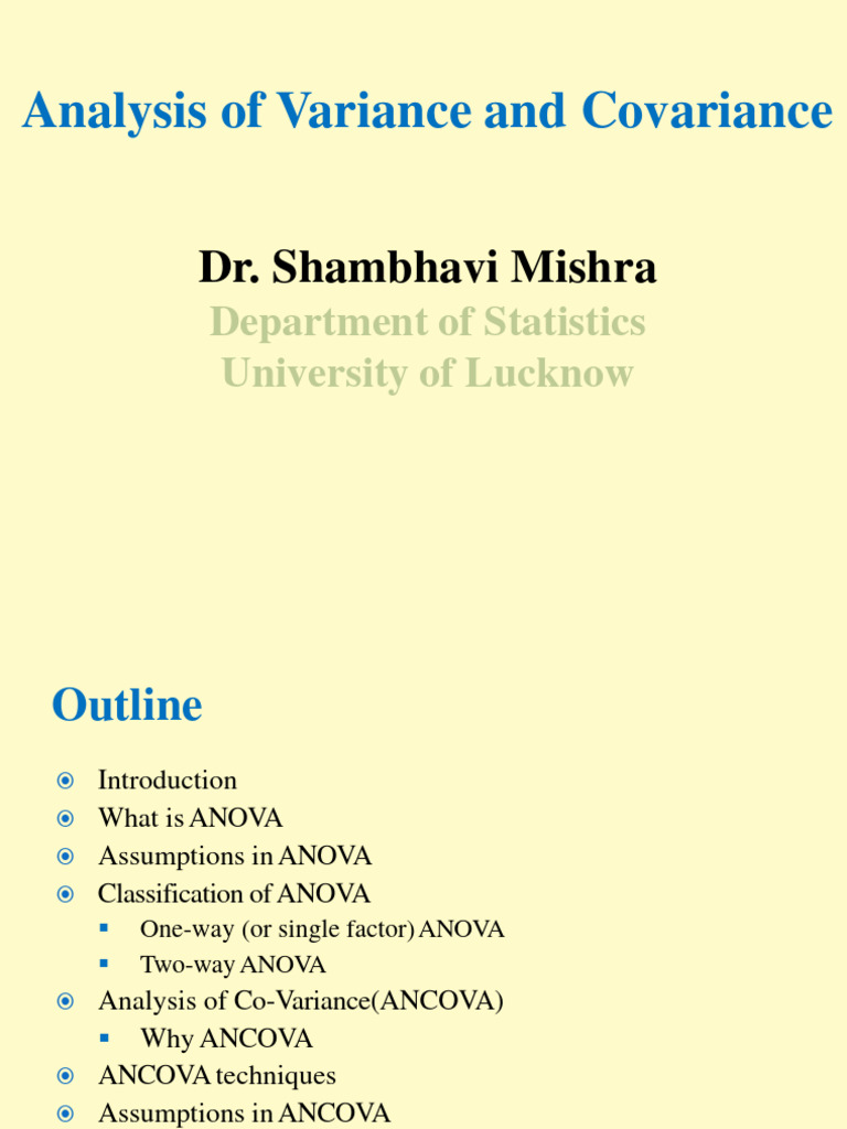 ANOVA and ANCOVA: Key Concepts Explained | PDF