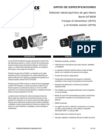 Detector Electroquímico de Gas Tóxico Serie GT3000 Incluye El Transmisor (GTX) y El Módulo Sensor (GTS)