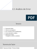 Unidad 2 Error. Sus Fuentes, Propagación y Análisis (Power)