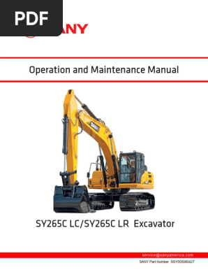 SY265C Excavator Operation Manual | PDF | Technology & Engineering