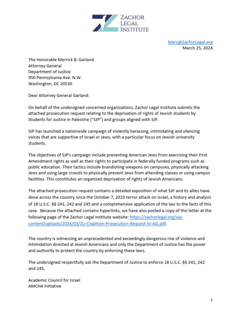 Prosecution Request Against SJP Violence | PDF | Title 18 Of The United ...