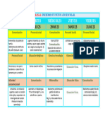 Semana 1 - Horario