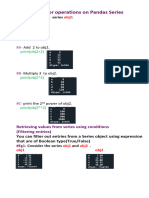 Vector Operations On Pandas Series