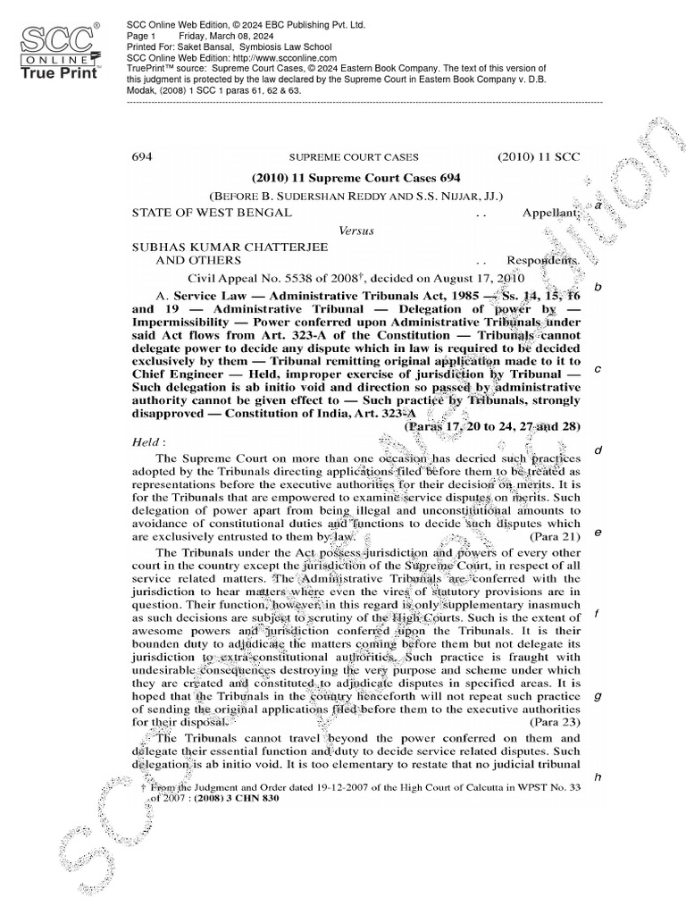 Subhas Kumar v. State of Bihar Analysis | PDF | Supreme Court Of The ...