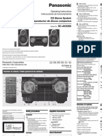 User Manual Panasonic SC-AKX200 (English - 2 Pages)