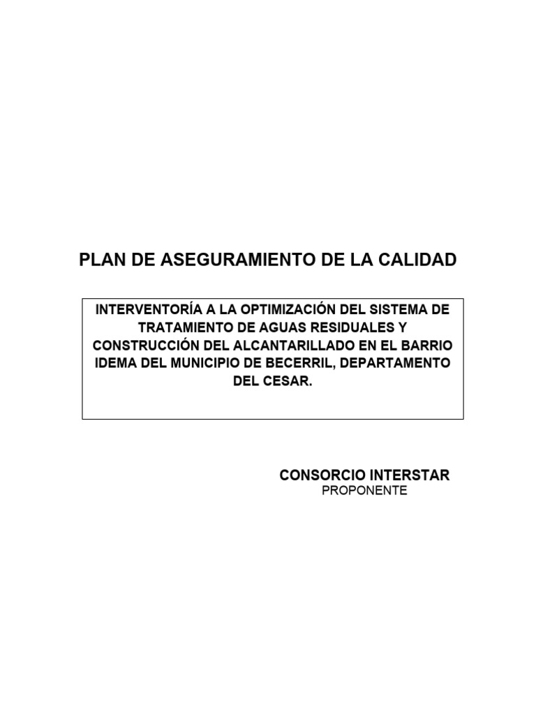 Plan de Aseguramiento de La Calidad Becerril | PDF