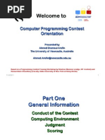 ACM ICPC Programming Contest Orientation