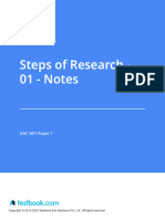 Steps of Research - 01 - Notes