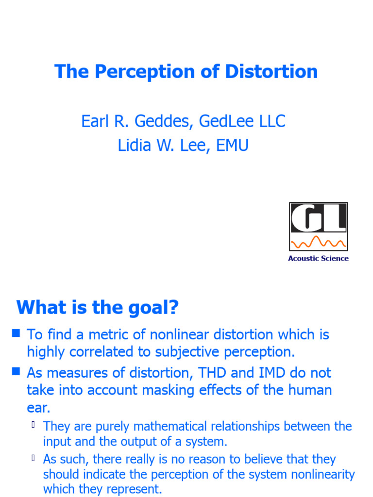 Distortion Perception | PDF